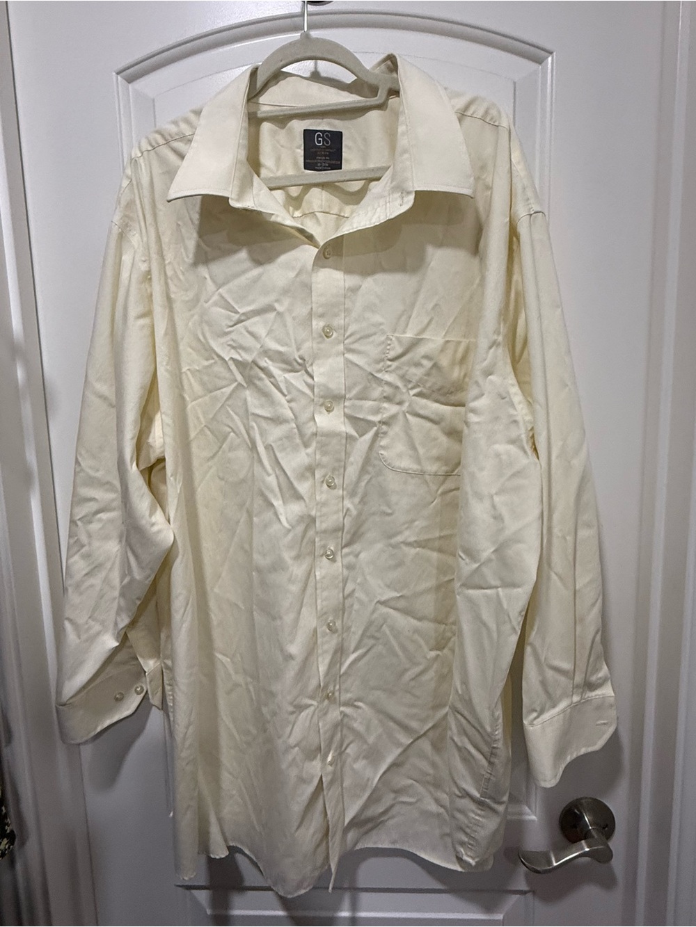 Men’s Cream GS Long-Sleeve Dress Shirt
